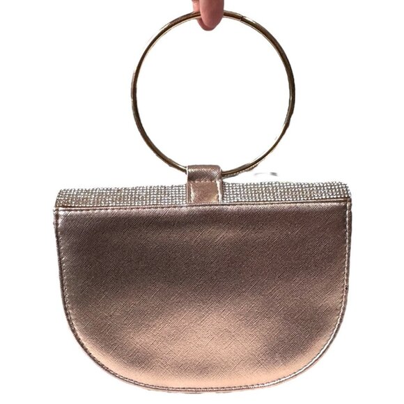 Steve Madden Crystal-Studded Half Moon Ring Clutch rose gold - Picture 5 of 8